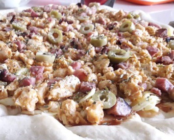 Pizza Frango com Bacon